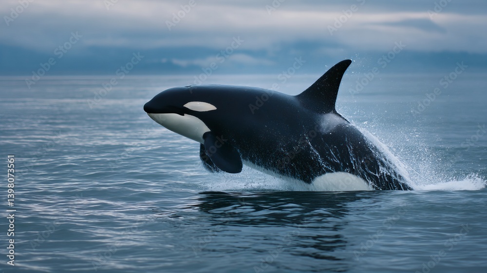 Fototapeta premium Orca jumping out of water