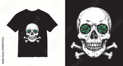 Graffiti skull graphic vector t-shirt design