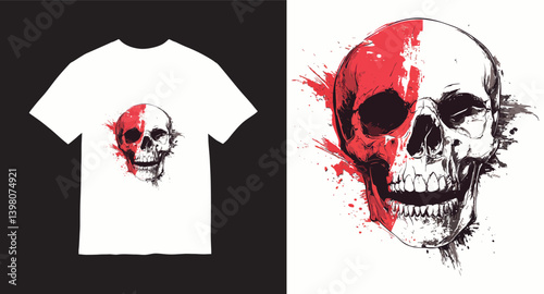 Graffiti skull graphic vector t-shirt design
