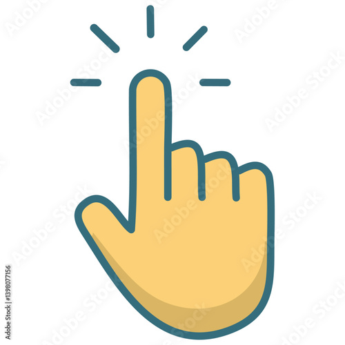 clik hand. hand cursor vector illustration