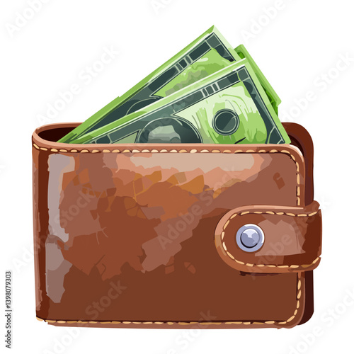 Wallet with cash inside 