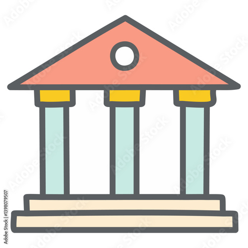 Bank building with pillars 