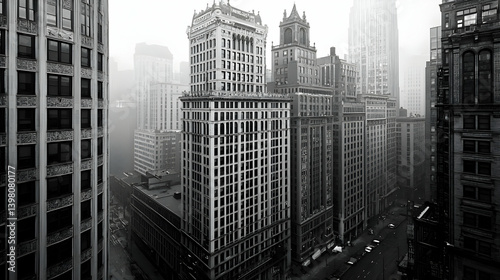 Black And White Chicago Skyscrapers
