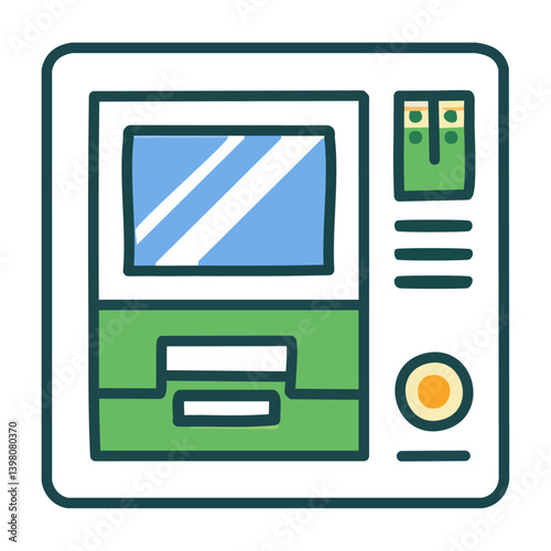 ATM cash withdrawal icon 