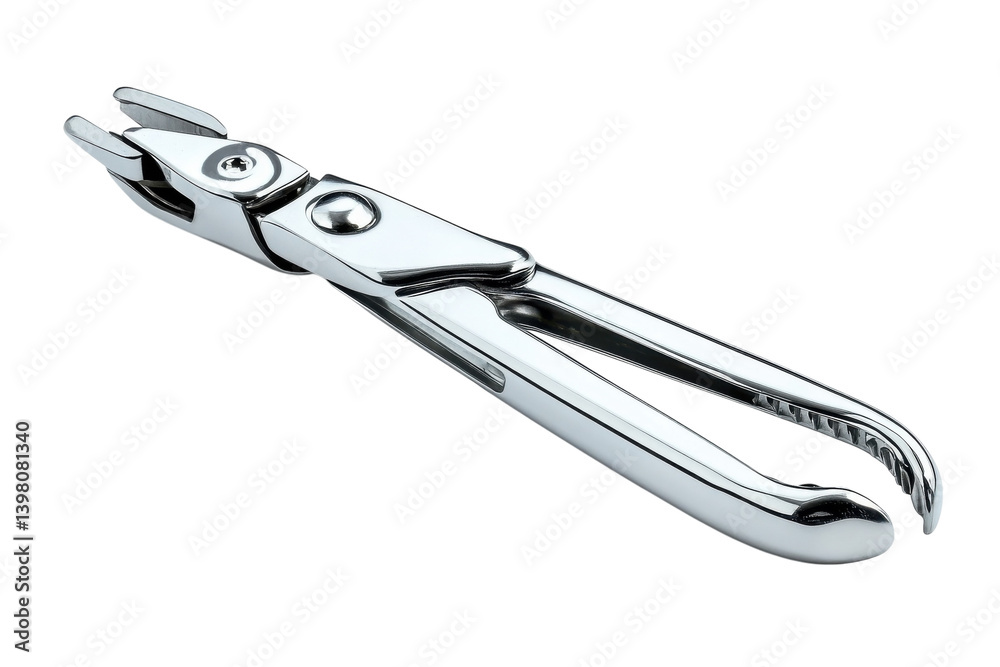 A precision surgical instrument, gleaming under studio lighting, ready for delicate work, showcasing its polished chrome finish. A precision surgical instrument, gleaming under studio lighting, ready for delicate work, showcasing its polished chrome finish.