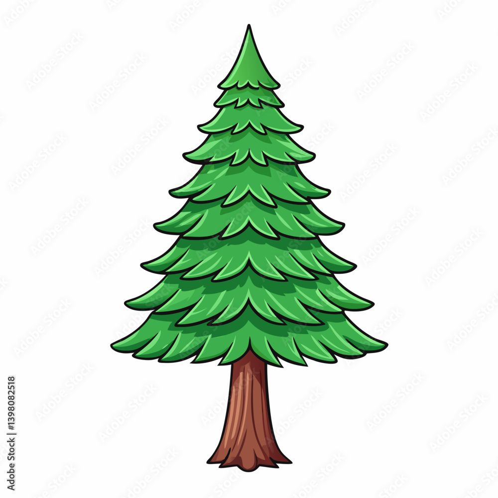 Fototapeta premium christmas tree vector illustration