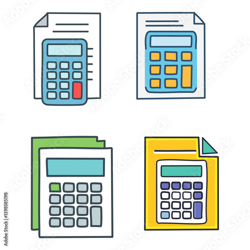 Calculator and paperwork 