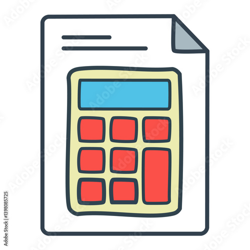 Calculator and paperwork 