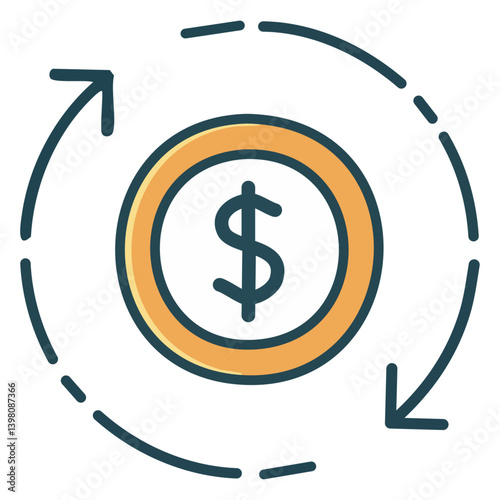 Exchange rate currency icon 