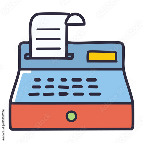 Cash register with receipt