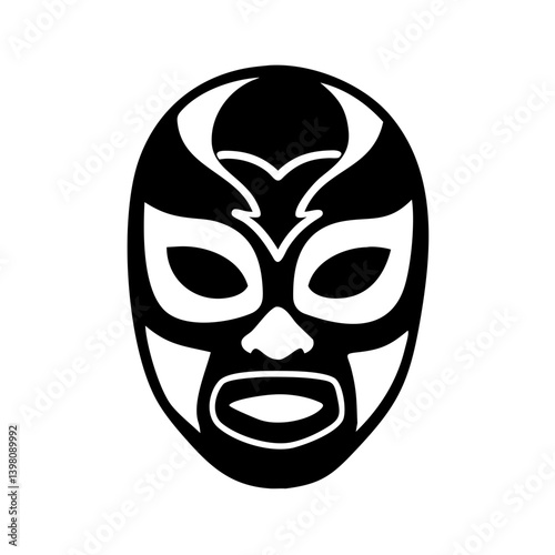 luchador mask icon, luchador mask silhouette vector illustration-simple silhouette illustration of luchador mask, perfect for luchador mask logos and icons