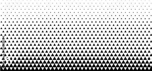 Black Triangles Pattern With White Background Gradient Halftone Effect