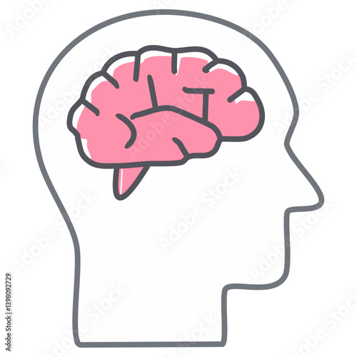 human head with brain 