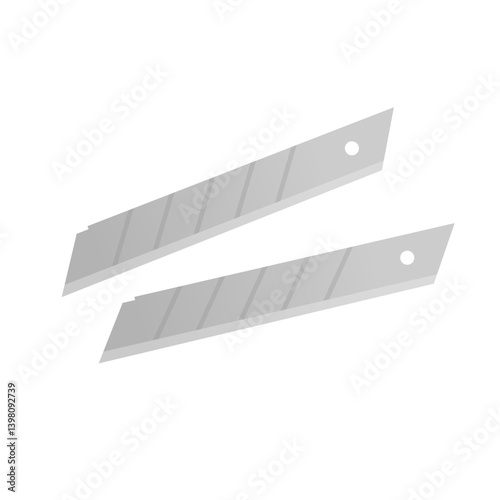 vector of sharp cutter knife blade, cutter blade refill