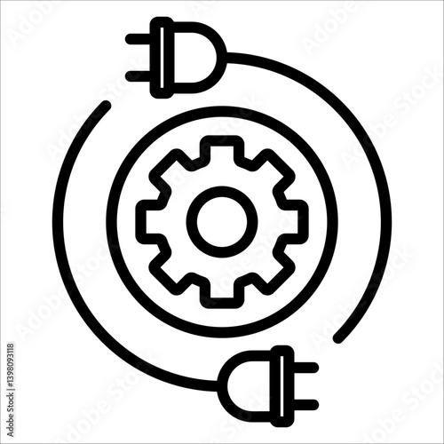 Gear Simple Icon Vector Illustration Concept