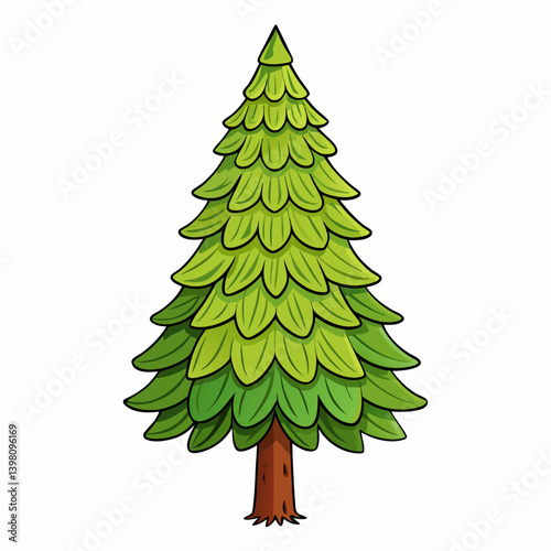 christmas tree isolated on white