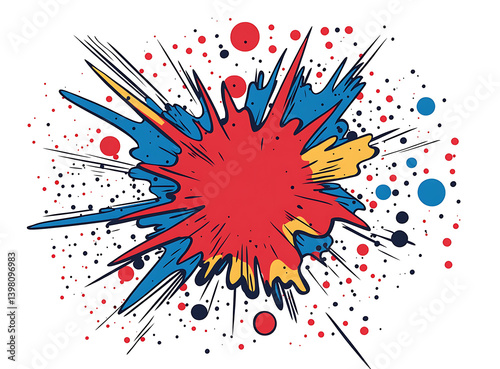 abstract background with colorful splashes