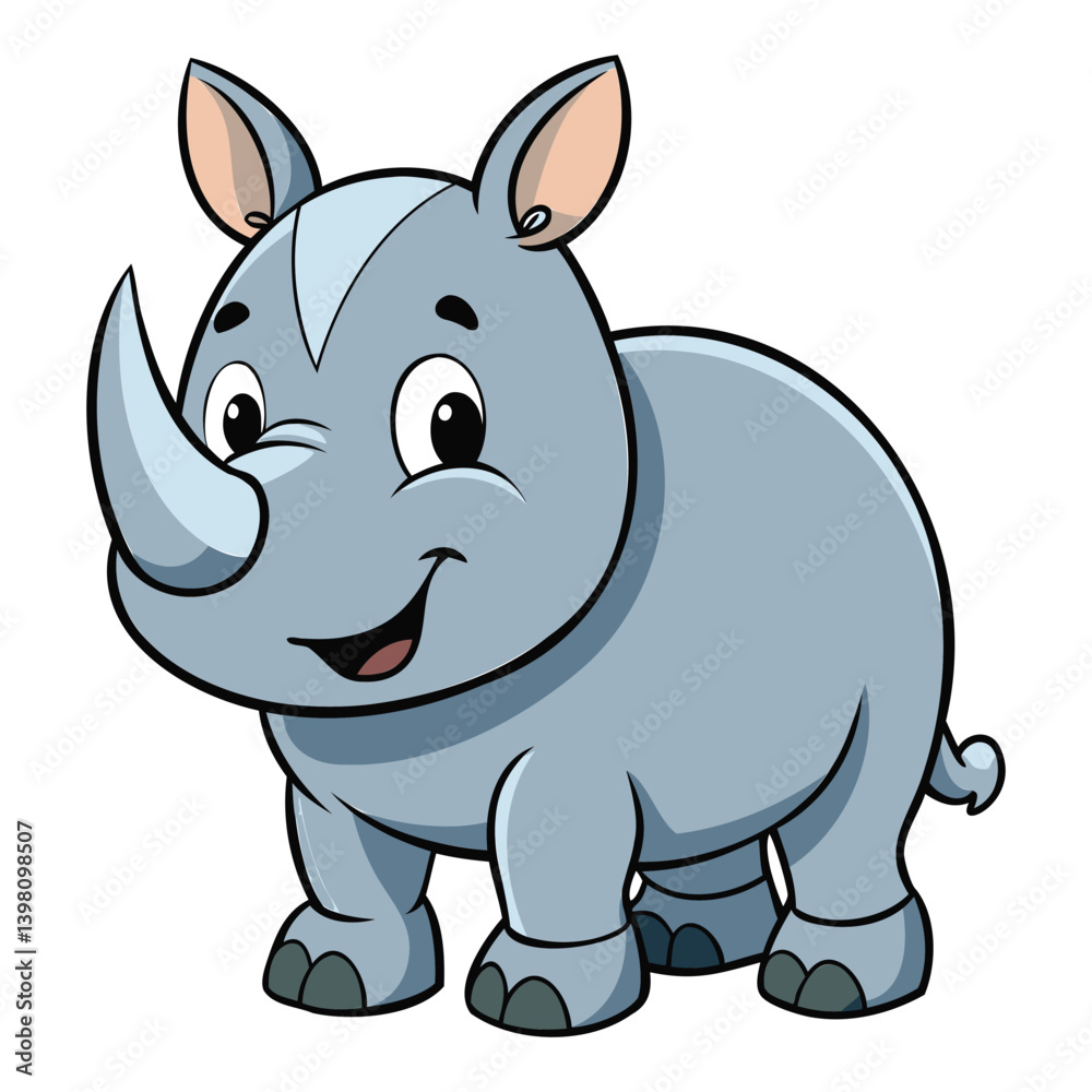 Fototapeta premium Powerful Rhino Illustration Design