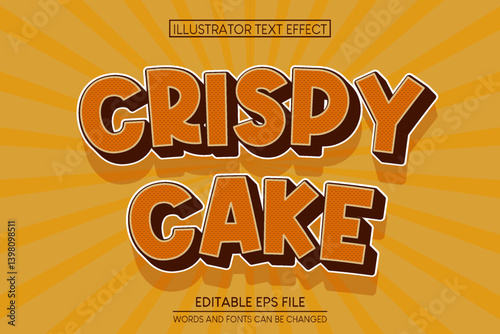 Crispy Cake Snack Style Editable Text effect Template