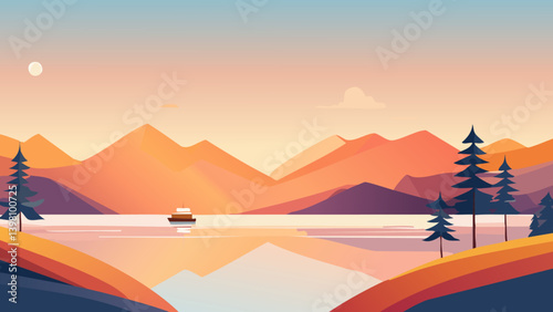 Craft a sophisticated abstract background gradient vector featuring a geometric pattern overlaid on a soft, ombre gradient, suitable for a luxury brand's marketing materials