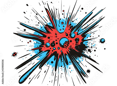 abstract background with colorful splashes