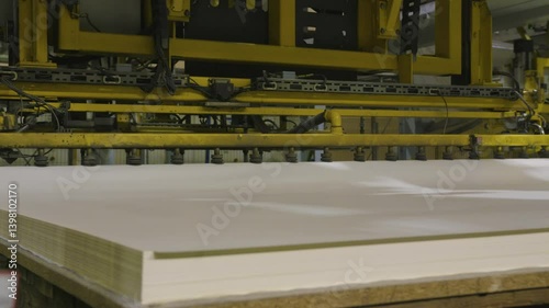 The modern factory machine works automatically