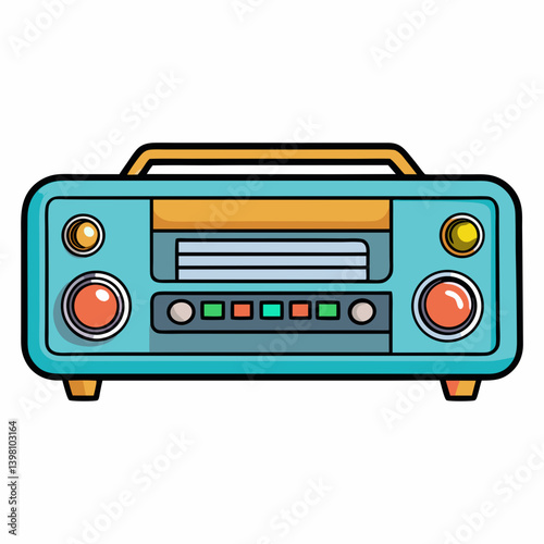 retro radio vector illustration