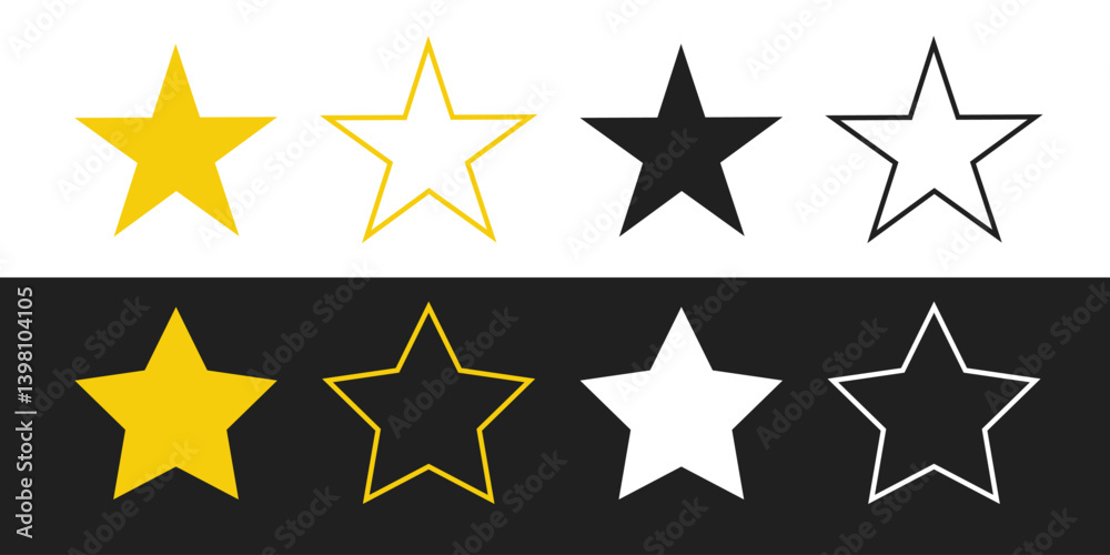 Star vector isolated icon. Stars vector icons. Stars collection. Golden Stars isolated on white background. Vector Star Star vector isolated icon. Stars vector icons. Stars collection. Golden Stars isolated on white background. Vector Star