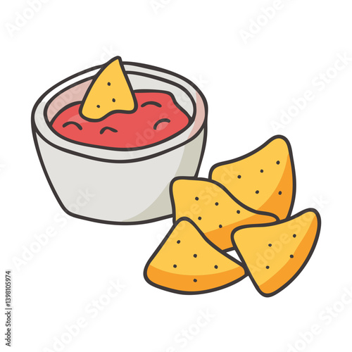 chips and salsa icon, chips and salsa vector illustration-simple illustration of chips and salsa, perfect for chips and salsa logos and icons