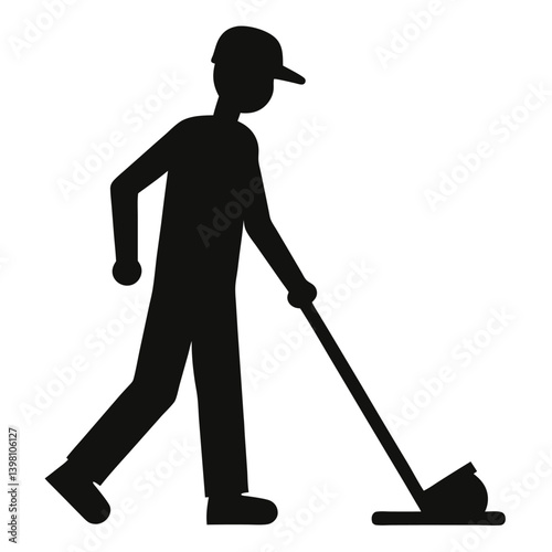 man with vacuum cleaner