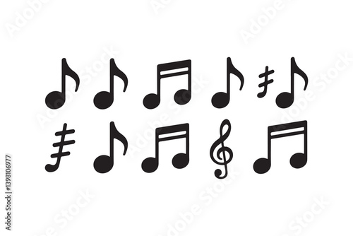 Collection of Music Notes and Symbols