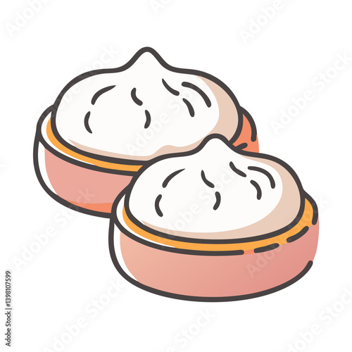 dim sum icon, dim sum vector illustration-simple illustration of dim sum, perfect for dim sum logos and icons