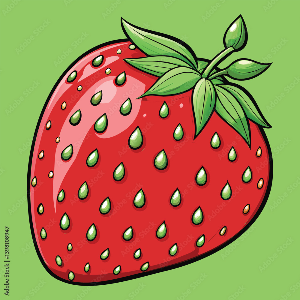 Obraz premium Fresh Strawberry Illustration Design