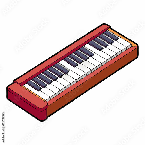 piano keys isolated on white
