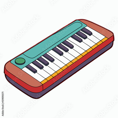 piano keys isolated on white