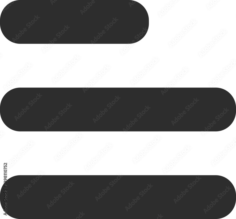 Obraz premium Align Text Vector Icon Stock Illustration