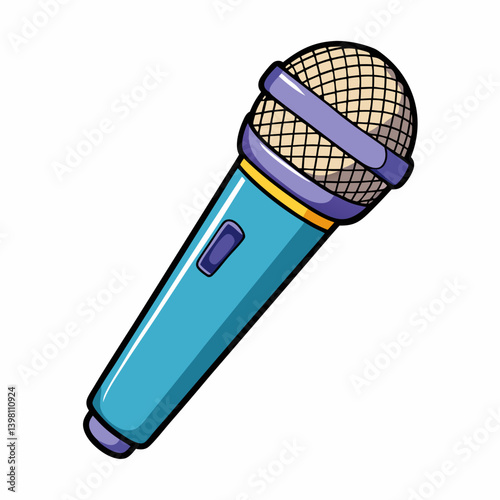 microphone on white background