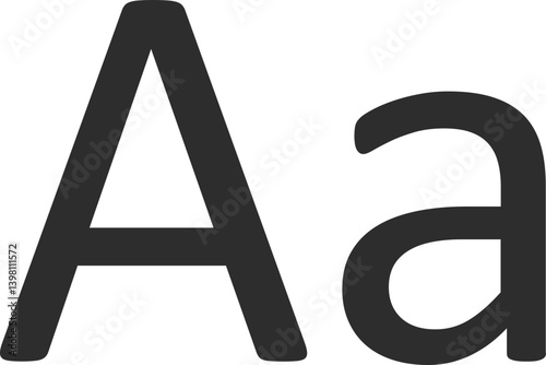 Font Settings Vector Icon Stock Illustration