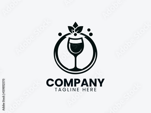 Wine Vector Logo Design, Elegant Wine Logo, Premium Wine Branding Logo