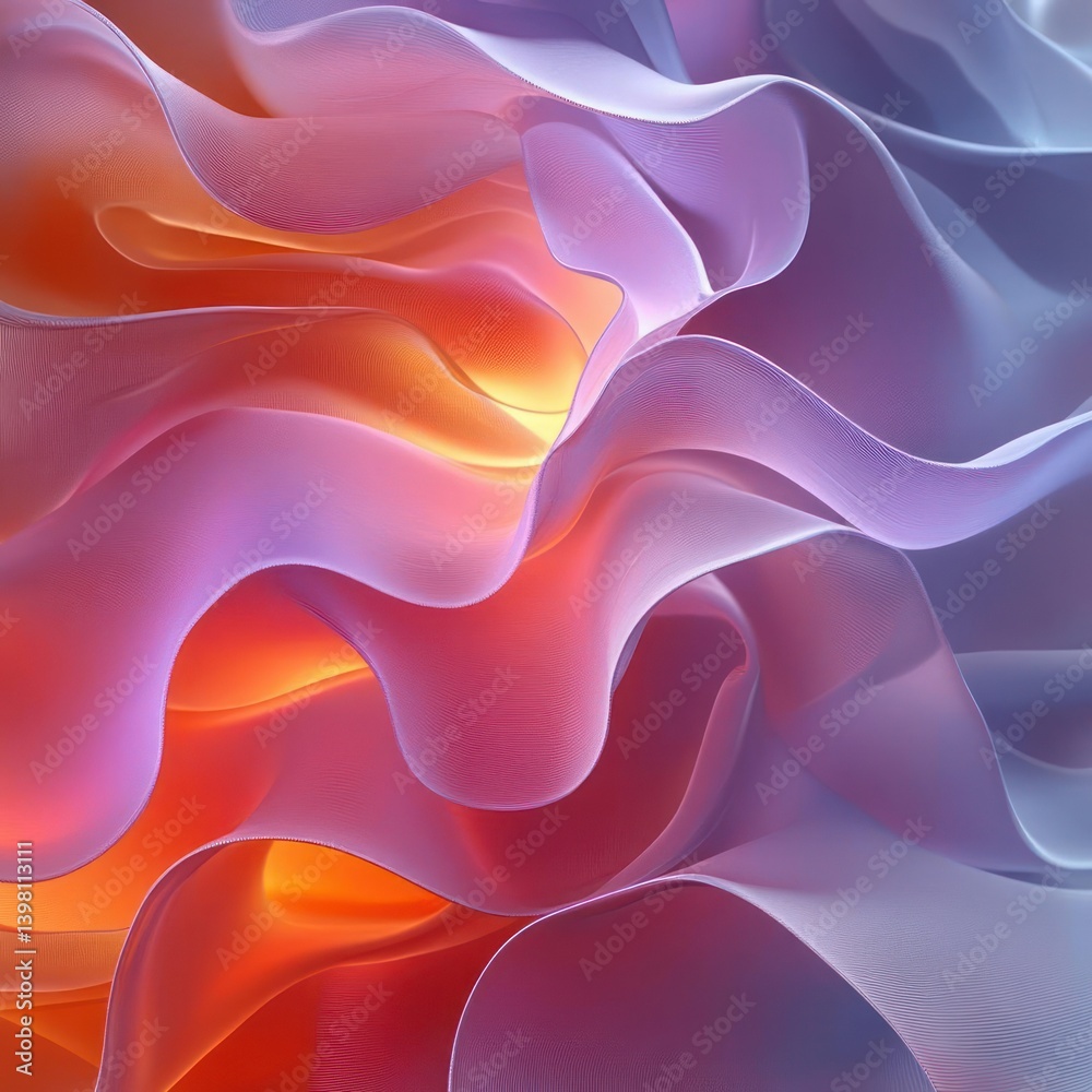 Obraz premium Abstract flowing fabric with vibrant colors (1)