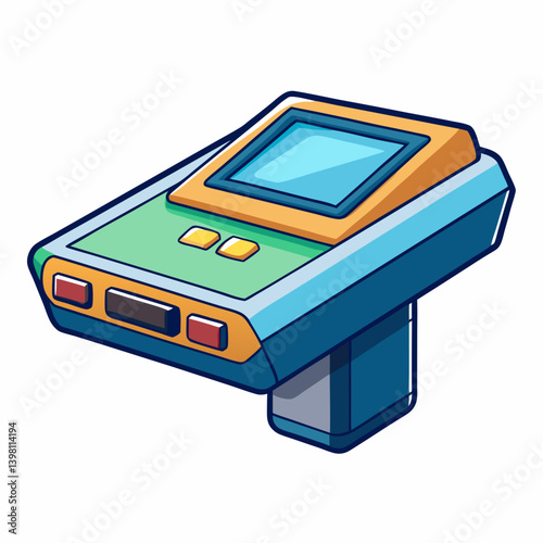 isometric view of a modern mobile phone