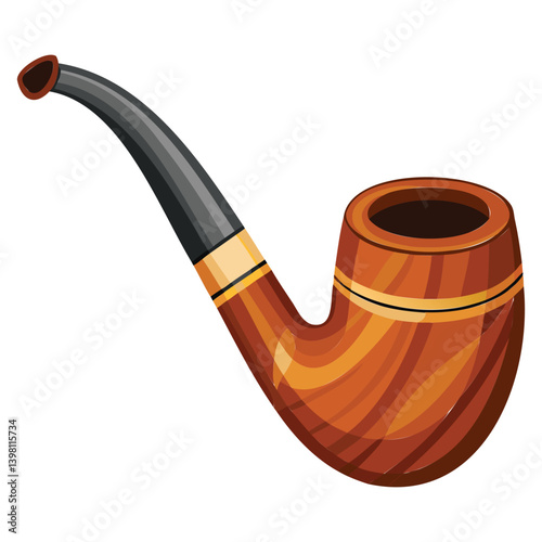 Classic Tobacco Pipe Illustration Design