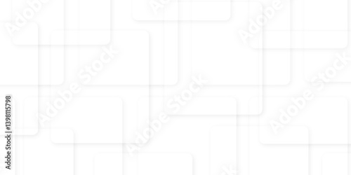 Abstract Geometric background with squares in bright light with soft shadows as pattern. futuristic technology concept geometric line Modern and creative design with different size white boxes