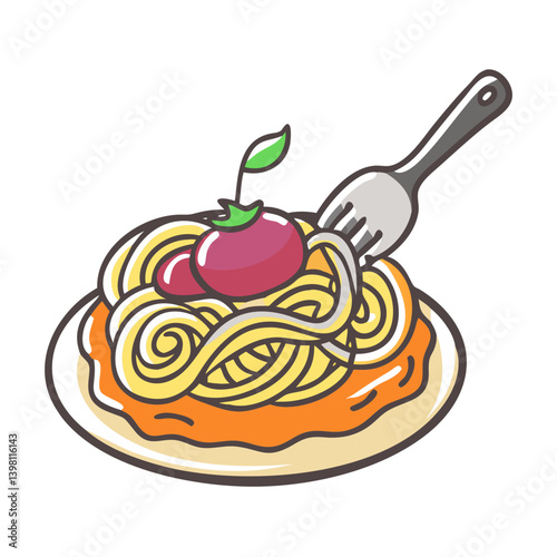 spaghetti icon, spaghetti vector illustration-simple illustration of spaghetti, perfect for spaghetti logos and icons