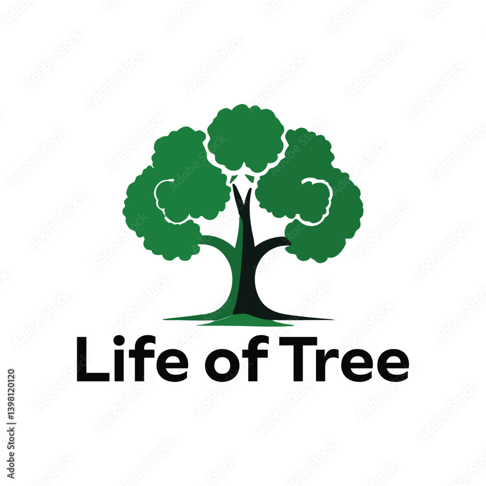 Obraz premium abstract tree with green leaves