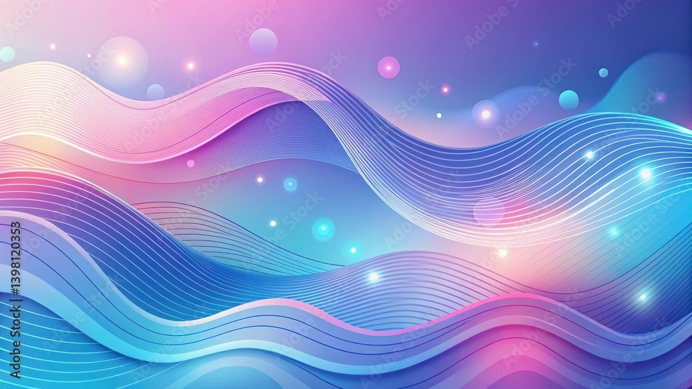 Abstract Pastel Waveform Design with Glowing Particles and Linear Patterns Abstract Pastel Waveform Design with Glowing Particles and Linear Patterns