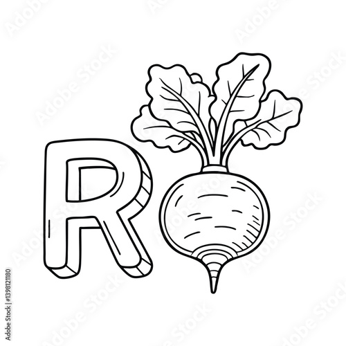 An Illustration of letter R stand for Rutabaga