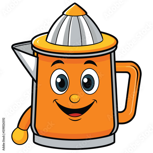 Kitchen Juicer Machine Vector Drawing