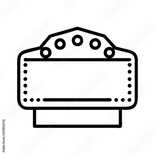 Vintage theater sign vector illustration, marquee sign design for advertising use