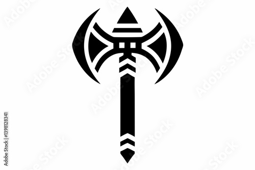 Handcrafted Axe Vector with Clean Outline
